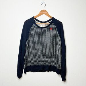 Element Chevron Knit Sweater Heart – Cozy, Cute & Just a Little Bit Edgy Size M